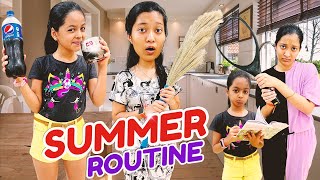 Jinni Dhwanis 🌞⛱ Summer Holiday Routine  Sibling Vibes  Cute Sisters [upl. by Haran105]