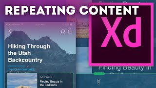 Scaling amp Repeating Content Feature • Adobe XD Tutorial  Adobe Experience Design Tutorial [upl. by Icyac]