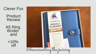 Clever Fox Review A5 Ring Binder and refills Meeting Notebook [upl. by Enyehc94]