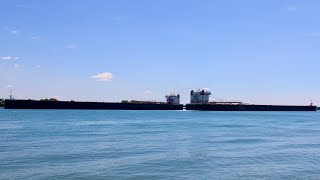 Thousand Foot Freighters American Integrity And Walter J McCarthy Jr Passing Captain’s Salute [upl. by Rahs14]