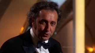 Sorrentino trionfa ai Golden Globes con La grande bellezza [upl. by Efioa]