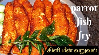 கிளி மீன் வறுவல்  PARROT FISH FRY IN TAMIL  HOW TO MAKE KILI MEEN VARUVAL IN TAMIL [upl. by Nabois811]