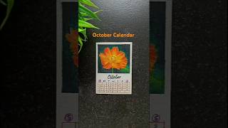 October Calendar DIYHow to make Calendar with paper shorts [upl. by Nauqat]