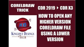 CorelDraw Trick  Open Any Higher CorelDraw with Lower Version [upl. by Ennael]