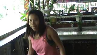 Pretty Filipina Cleaning Wooden Floor with Coconuts [upl. by Harutak]