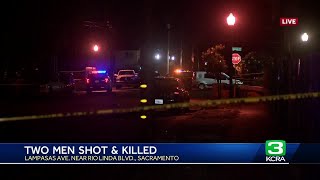 Sacramento neighborhood closed off after 2 men shot killed [upl. by Nodyl]