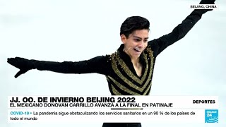 El mexicano Donovan Carrillo clasifica a la final de patinaje en Beijing 2022 [upl. by Suirauqram]