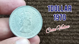 1 Dollar 1970 Hongkong  Coin Value [upl. by Akcirehs]