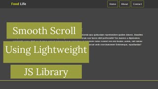 Smooth Scroll Using Lightweight JavaScript Library [upl. by Aynuat]