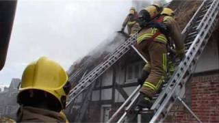 Thatched Roof Fire West Sussex [upl. by Ycrem]