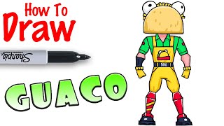 How to Draw Guaco  Fortnite [upl. by Maretz]