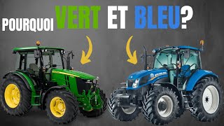 Pourquoi les tracteurs John Deere sont ils VERTS et les tracteurs New Holland BLEUS [upl. by Suirtemid]