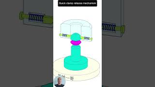 Quick clamp release mechanism autocad engineering mechanism machine mechanical 3d solidworks [upl. by Zurkow]