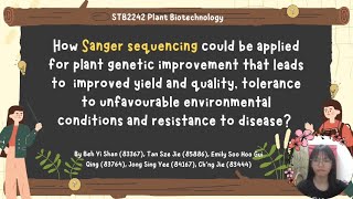 How Sanger sequencing could be applied for plant genetic improvement [upl. by Nnylrats283]