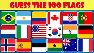 Guess the Flag Quiz  100 Random Flags [upl. by Burgess429]