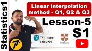 Lesson5  Linear interpolation method Q1 Q2 amp Q3  Statistics1  WST01  IAL Pearson EdexcelCAIE [upl. by Ojoj]