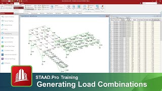 Generating Load Combinations in STAADPro for both Strength and Serviceability Checks [upl. by Easter]