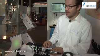 Optotune focus tunable lenses demonstrated at Optatec 2012 [upl. by Ehav943]