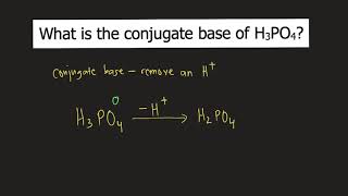 What is the conjugate base of phosphoric acid H3PO4 [upl. by Sudnor]