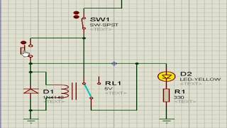 LATCHING RELAY CIRCUIT SIMULATION WITH MINIMUM COMPONENTS [upl. by Encratia196]