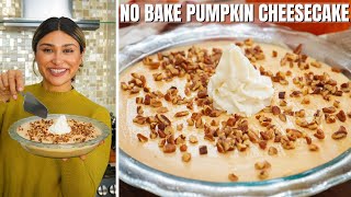 Keto No Bake Pumpkin Cheesecake Low Carb Cheesecake Recipe [upl. by Iruj]