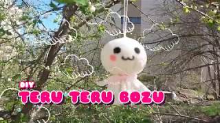 How to make a Teru Teru Bozu I Kawaii Japanese Rain Doll no sew [upl. by Jenni]