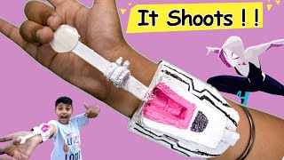 घर पे बनाओ Ghost Spider Web ShooterIt Really Shoots No Springs Magnets Easy Cardboard Craft DIY [upl. by Polard525]