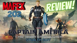 MAFEX 202 Captain America Stealth Suit QUICK Review [upl. by Ogdan858]