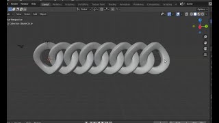 jewelry design  Chain In Blender 28 methode 2 [upl. by Naujal]