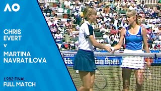 Chris Evert v Martina Navratilova Full Match  Australian Open 1982 Final [upl. by Rogerson]