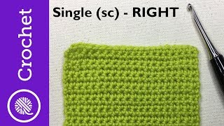 How to Single Crochet  Beginner Crochet Lesson 1  Right Handed CC [upl. by Ayikaz387]