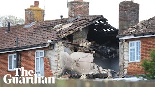 Aerial footage shows scale of damage after Kent house explosion [upl. by Opalina315]