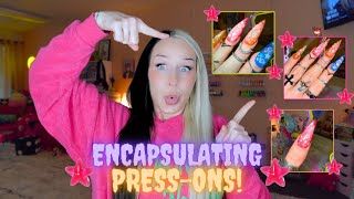 🎀⭑⋆PRESSON NAIL TUTORIAL⋆⭑🎀How to encapsulate glitters amp trying a new EFile Beginner friendly⭐️ [upl. by Chadburn]