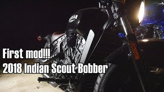 2018 Indian Scout Bobber Trask exhaust install [upl. by Armin]