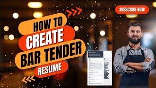 Free Download ➤ Edit Best Resume Template for Bartender in 5 minutes  Resume tips for Bartender [upl. by Godrich]