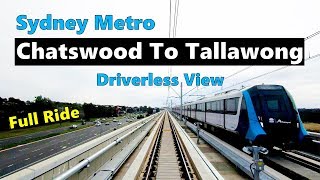 SYDNEY METRO Driverless VIEW POV  Chatswood To Tallawong FULL RIDE  Sydney Metro Northwest [upl. by Reckford]