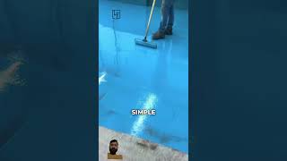 How these walks on wet floor satisfying epoxy construction epoxyfloor epoxyflooring [upl. by Allana]