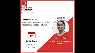 Webinar on Operational Aspects of Urkund  A Plagiarism Detection Software [upl. by Garling947]