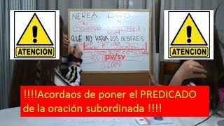 Análisis de oraciones compuestas subordinadas  y clasificación incluida [upl. by Augustine]