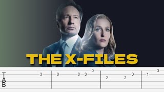 The XFiles Theme  Easy Guitar Tab Tutorial [upl. by Lewie]