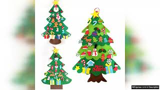 DIY Felt Christmas Tree Christmas Decoration for Home Navidad 2022 New Year Review [upl. by Sinegra]