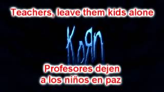 KoRn  Another brick in the wall lyrics Sustitulado Ingles  Español [upl. by Ericka]