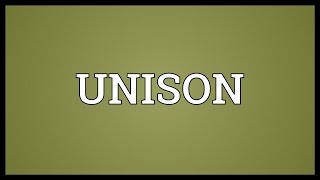 UNISON Meaning [upl. by Adlitam]