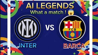 Inter Milan vs Barcelona  I vs AI legends  eFootball2025  eFootball mobile gameplay [upl. by Edlun]