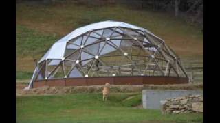 Growing spaces geodesic grow dome greenhouse being built stop motion [upl. by Patrica]