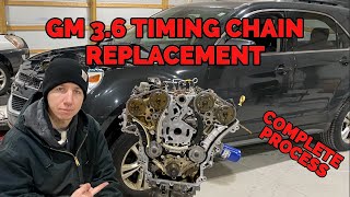 GM 36 Timing Chain Replacement  Full replacement how to  Equinox Impala CTS LaCrosse Colorado [upl. by Aihsekel27]