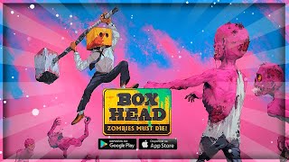 Un nouveau SURVIVAL de ZOMBIES en mode roguelike  BOXHEAD zombie must die iOS Android gameplay [upl. by Nnylyak793]