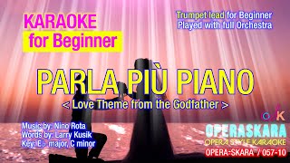 Parla Piu Piano The Love Theme Godfather Karaoke for BeginnerPlayed full Orchestra Trumpet lead [upl. by Amelina]