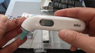 Braun Fieberthermometer InfrarotOhrthermometer ThermoScan 3 unboxing [upl. by Eirlav]