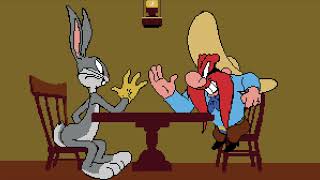 Bugs Bunny and Yosemite Sam pixel art [upl. by Nalyt188]